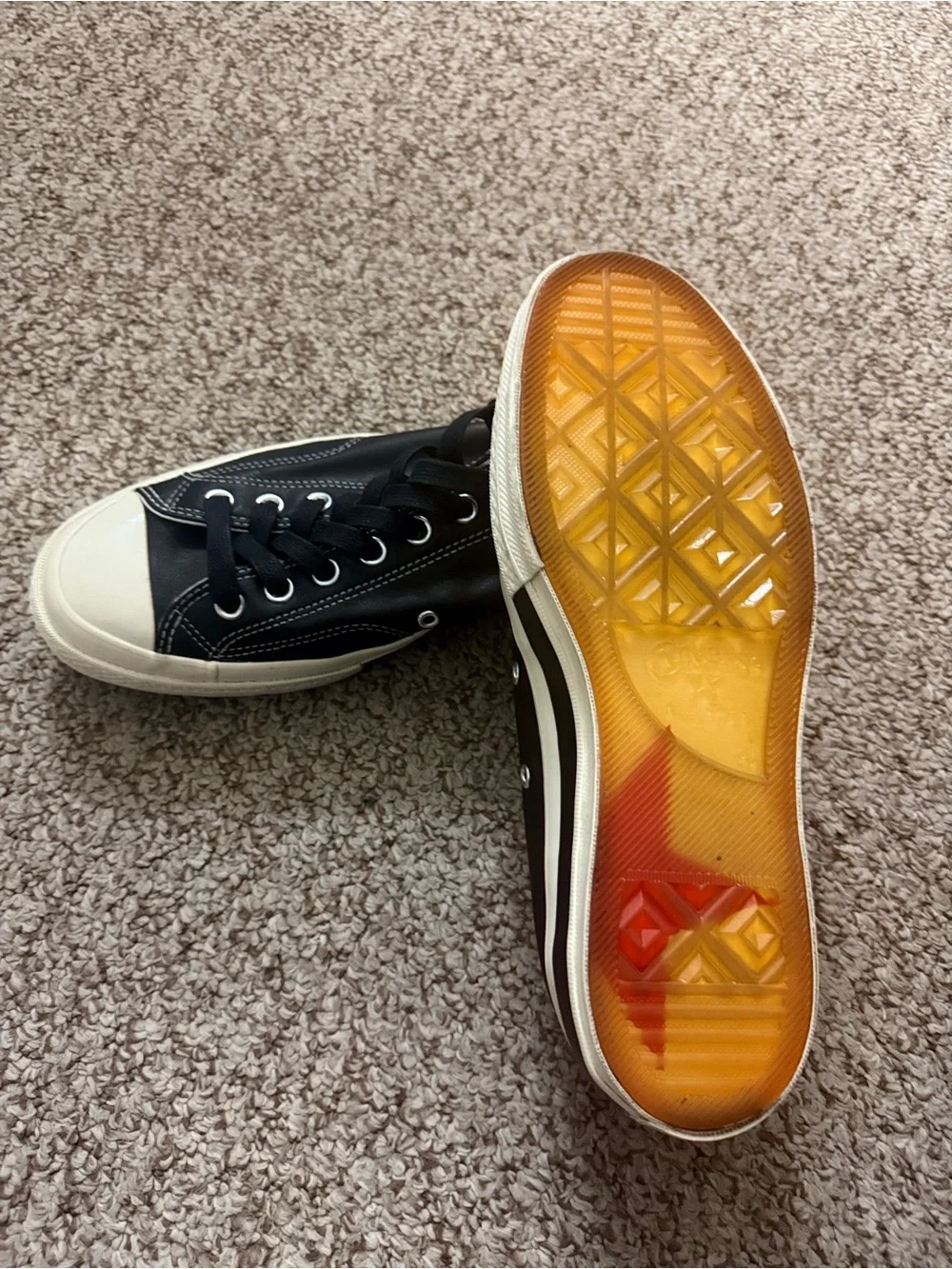 Converse Chuck Taylor KASINA Black Sneakers with Red Heel Tab - Picture 8 of 11